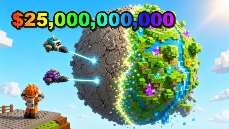 Mine a Planet official Roblox cover art